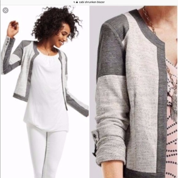 CAbi Jackets & Blazers - NWT! CAbi mixed media jacket in gunmetal